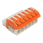 1-przewodowe gniazdo; dźwignia; Push-in CAGE CLAMP®; 16 mm²; raster 10,16 mm; 6-bieg.; 100% ochrony przed błędnym wetknięciem; środkowy zaczep ryglujący; zestyki posrebrzane; 16,00 mm²; jasnoszary