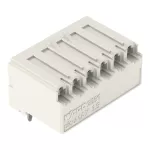 Gniazdo THR Pin lutowniczy 0,4 x 0,9 mm konstrukcja kątowa, jasnoszare