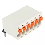 1-przewodowe gniazdo, kątowe przycisk Push-in CAGE CLAMP®, jasnoszary 2091-1376