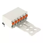 1-przewodowe gniazdo, kątowe przycisk Push-in CAGE CLAMP®, jasnoszary 2091-1360