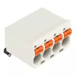 1-przewodowe gniazdo THT, kątowe, przycisk Push-in CAGE CLAMP®, jasnoszary 2092-1374/200-000