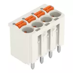 Gniazdo THR 1-przewodowe proste przycisk Push-in CAGE CLAMP®, jasnoszary