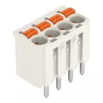 Gniazdo THR 1-przewodowe proste przycisk Push-in CAGE CLAMP®, jasnoszary