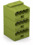 Złączka nasadzana 4-przewodowa do pojedyńczych pinów lutowniczych, jasnozielona 243-746