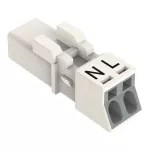 Wtyk 2-bieg., biały 890-232