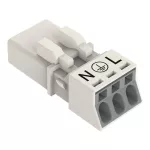 Wtyk 3-bieg., biały 890-233