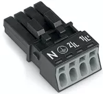 Gniazdo 4-bieg., czarne 890-204