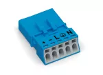 Wtyk 5-bieg., niebieski 890-1115