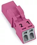 Wtyk 2-bieg., różowy 890-292