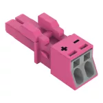 Gniazdo 2-bieg., różowe 890-282/082-000