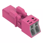 Wtyk 2-bieg., różowy 890-292/082-000