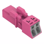 Wtyk 2-bieg., różowy 890-292/080-000