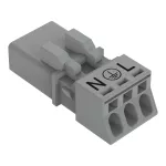 Wtyk 3-bieg., szary 890-253/060-000