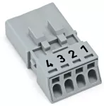 Wtyk 4-bieg., szary 890-254