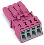 Gniazdo 4-bieg., różowe 890-284/081-000