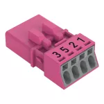 Wtyk 4-bieg., różowy 890-294/081-000