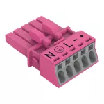 Gniazdo 5-bieg., różowe 890-285/082-000