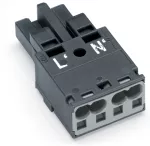 Gniazdo 2-bieg., ciemnoszare