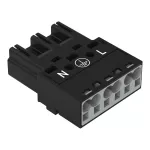 Wtyk 3-bieg., czarny 770-213