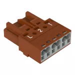 Wtyk 3-bieg., brązowy