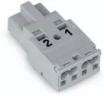 Wtyk 2-bieg., szary 770-252