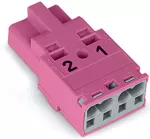 Wtyk 2-bieg., różowy 770-292