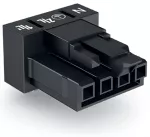 Gniazdo do płytek drukowanych konstrukcja kątowa 4-bieg., czarne 890-804/011-000