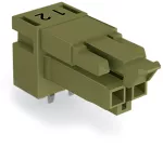 Gniazdo do płytek drukowanych konstrukcja kątowa 2-bieg., jasnozielone