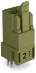 Wtyk do płytek drukowanych konstrukcja prosta 2-bieg., jasnozielony