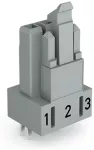 Gniazdo do płytek drukowanych konstrukcja prosta 3-bieg., szare