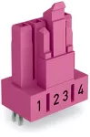 Gniazdo do płytek drukowanych konstrukcja prosta 4-bieg., różowy