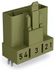 Wtyk do płytek drukowanych konstrukcja prosta 5-bieg., jasnozielony 890-875