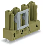 Gniazdo do płytek drukowanych konstrukcja prosta 4-bieg., jasnozielone 770-864