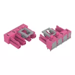 Gniazdo do płytek drukowanych konstrukcja kątowa 4-bieg., różowe 770-884/011-000/081-000