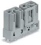 Wtyk do płytek drukowanych konstrukcja prosta 4-bieg., szary 770-854