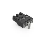 Wtyk z bezpośrednim stykiem PE 3-bieg., czarny