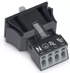 Gniazdo Snap-In czarne 890-704