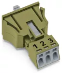 Gniazdo Snap-In jasnozielone 890-763