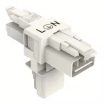 Rozgałęźnik typu T 3-bieg. kodowanie A, biały 890-665