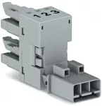 Rozgałęźniki typu h 3-bieg. kodowanie B, szare 890-1661