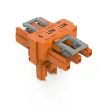 Rozgałęźnik typu T 3-bieg. kodowanie R, pomarańczowy