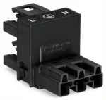 Rozgałęźniki typu h 3-bieg. kodowanie A, czarne 770-634