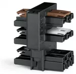 Rozgałęźnik do łączników sterowanie dwubiegunowe i schodowe 3-bieg., czarny