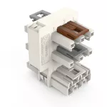 Rozgałęźnik do łączników sterowanie jedno- i dwubiegunowe 3-bieg., biały