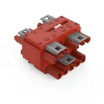 Rozdział energii trójfazowy na jednofazo z możliwością wyboru fazy 5-bieg./3-bieg., czerwona