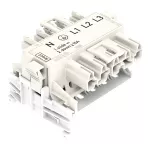 Wielowtyk typu T Linect® 5-bieg., biały 770-6225