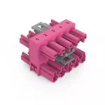 Rozgałęźnik 3-torowy 5-bieg. kodowanie B, różowy
