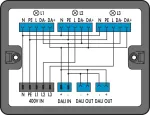 Skrzynka rozdzielcza 400 V + DALI, czarna
