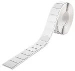 Tabliczki na przycisk do ramki, montażu zatrzask. lub klejenia 27 x 17,5 mm, srebrny