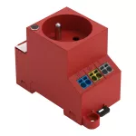 Gniazdo instal. do szaf sterowniczych do montażu na szynie i montażu śrubowego do wtyku typ E, CEE 7/5